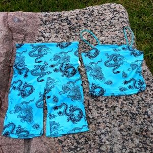 🐉 tank top and biker short set